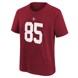 Youth George Kittle San Francisco 49ers Nike Red FUSE Name & Number T-Shirt - Pro Jersey Sports