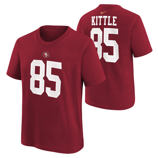 Youth George Kittle San Francisco 49ers Nike Red FUSE Name & Number T-Shirt