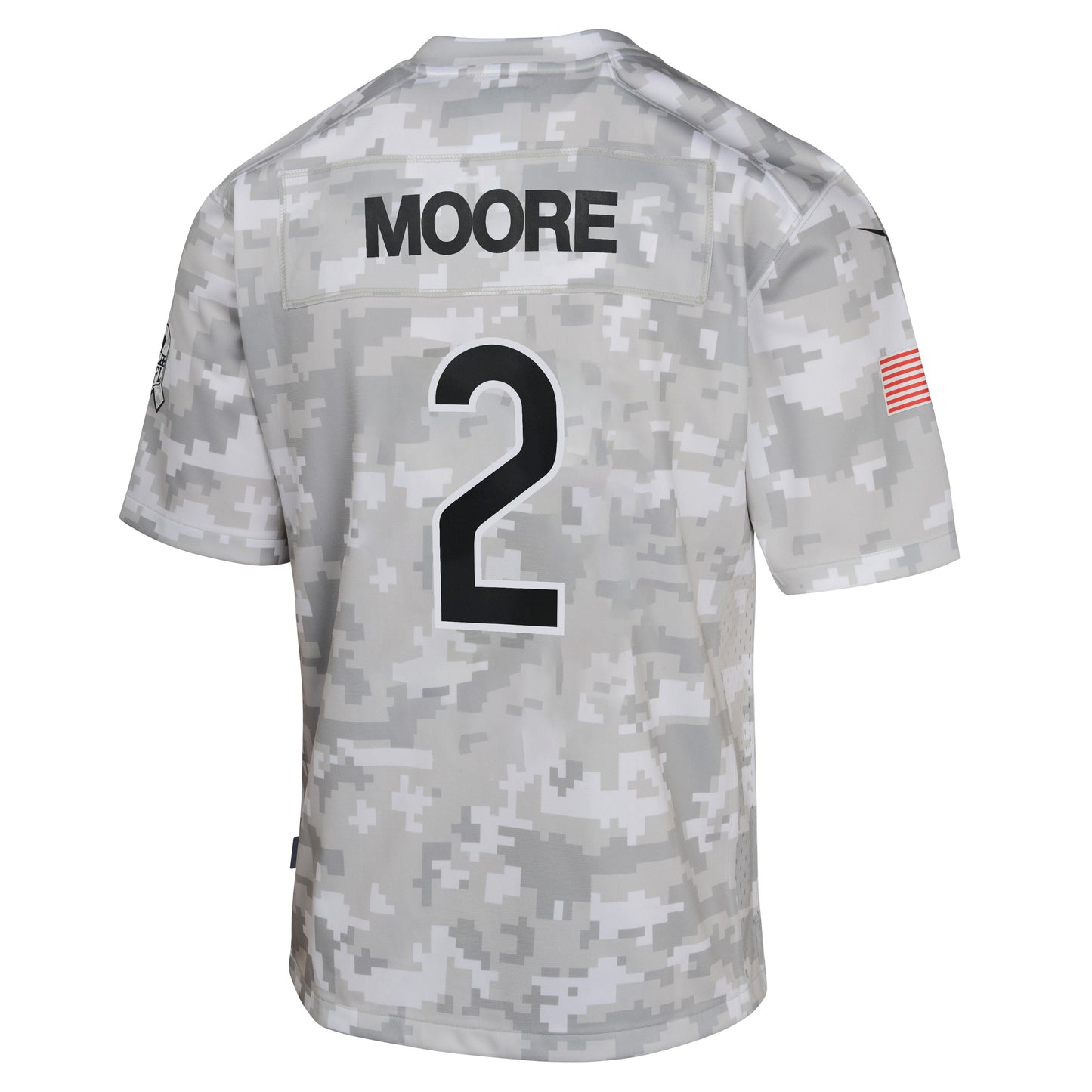 Youth DJ Moore Chicago Bears 2024 Salute To Service Arctic Camo Nike Game Jersey