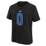 Youth Jahmyr Gibbs Detroit Lions Nike Black FUSE Name & Number T-Shirt - Pro Jersey Sports