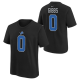 Youth Jahmyr Gibbs Detroit Lions Nike Black FUSE Name & Number T-Shirt - Pro Jersey Sports