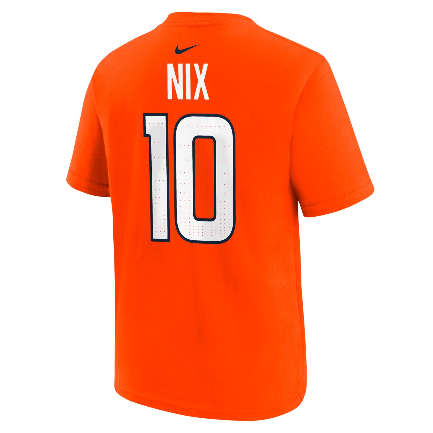 Youth Bo Nix Denver Broncos Nike Orange FUSE Name and Number Tee - Pro Jersey Sports
