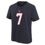 Youth CJ Stroud Houston Texans Nike Navy FUSE Name & Number T-Shirt - Pro Jersey Sports