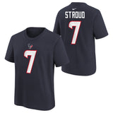Youth CJ Stroud Houston Texans Nike Navy FUSE Name & Number T-Shirt - Pro Jersey Sports