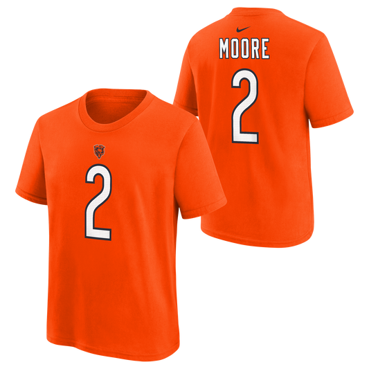 Youth DJ Moore Chicago Bears Nike Orange FUSE Name & Number T-Shirt