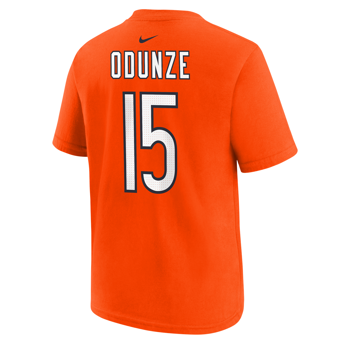 Youth Rome Odunze Chicago Bears Nike Orange FUSE Name & Number T-Shirt