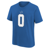 Youth Jahmyr Gibbs Detroit Lions Nike Blue FUSE Name & Number T-Shirt - Pro Jersey Sports