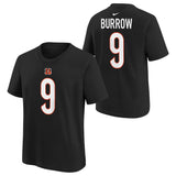 Youth Joe Burrow Cincinnati Bengals Nike Black FUSE Player Pride Name & Number T-Shirt - Pro Jersey Sports