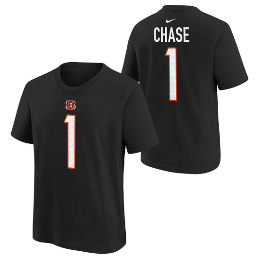 Youth Ja'Marr Chase Cincinnati Bengals Nike Black FUSE Player Pride Name & Number T-Shirt