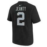 Youth Nike Ashton Jeanty Las Vegas Raiders Black Name & Number T-Shirt - Pro Jersey Sports