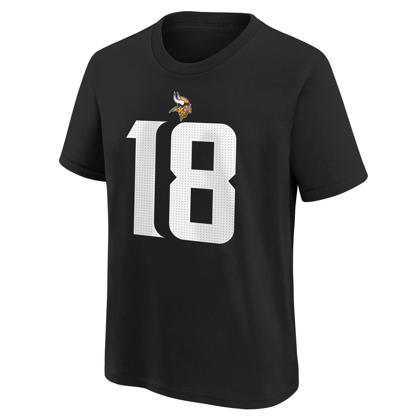 Youth Justin Jefferson Minnesota Vikings Black Nike FUSE Name and Number Tee