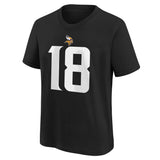 Youth Justin Jefferson Minnesota Vikings Black Nike FUSE Name and Number Tee - Pro Jersey Sports