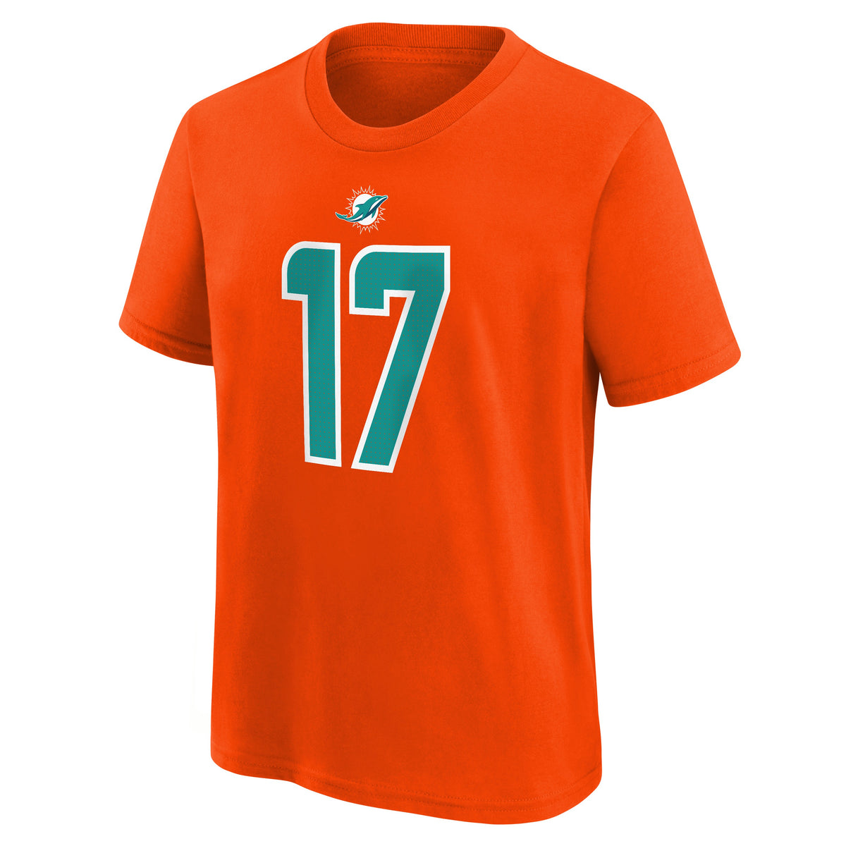 Youth Jaylen Waddle Miami Dolphins Nike Orange FUSE Name & Number T-Shirt - Pro Jersey Sports
