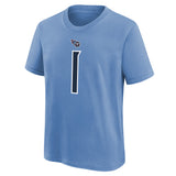 Youth Cam Ward Tennessee Titans Nike Blue FUSE Name & Number T-Shirt - Pro Jersey Sports