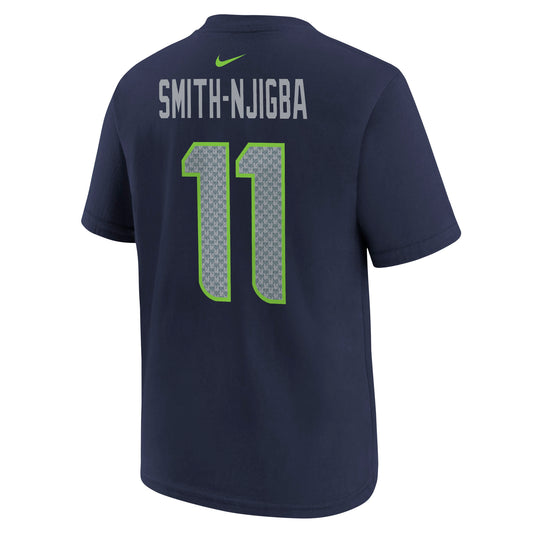 Youth Seattle Seahawks Jaxon Smith-Njigba Nike Blue FUSE Name & Number T-Shirt