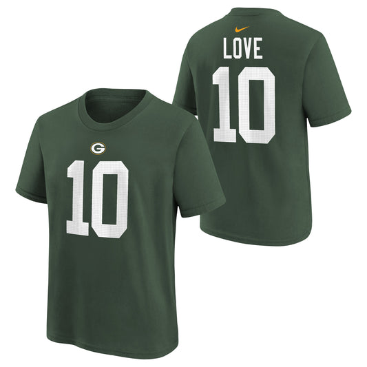 Youth Jordan Long Green Bay Packers Nike Green Player FUSE Name & Number T-Shirt