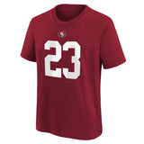 Youth San Francisco 49ers Christian McCaffrey Scarlet Nike Player Name & Number T-Shirt - Pro Jersey Sports