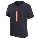 Youth Justin Fields Chicago Bears Nike Navy FUSE Name & Number T-Shirt - Pro Jersey Sports