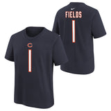 Youth Justin Fields Chicago Bears Nike Navy FUSE Name & Number T-Shirt - Pro Jersey Sports