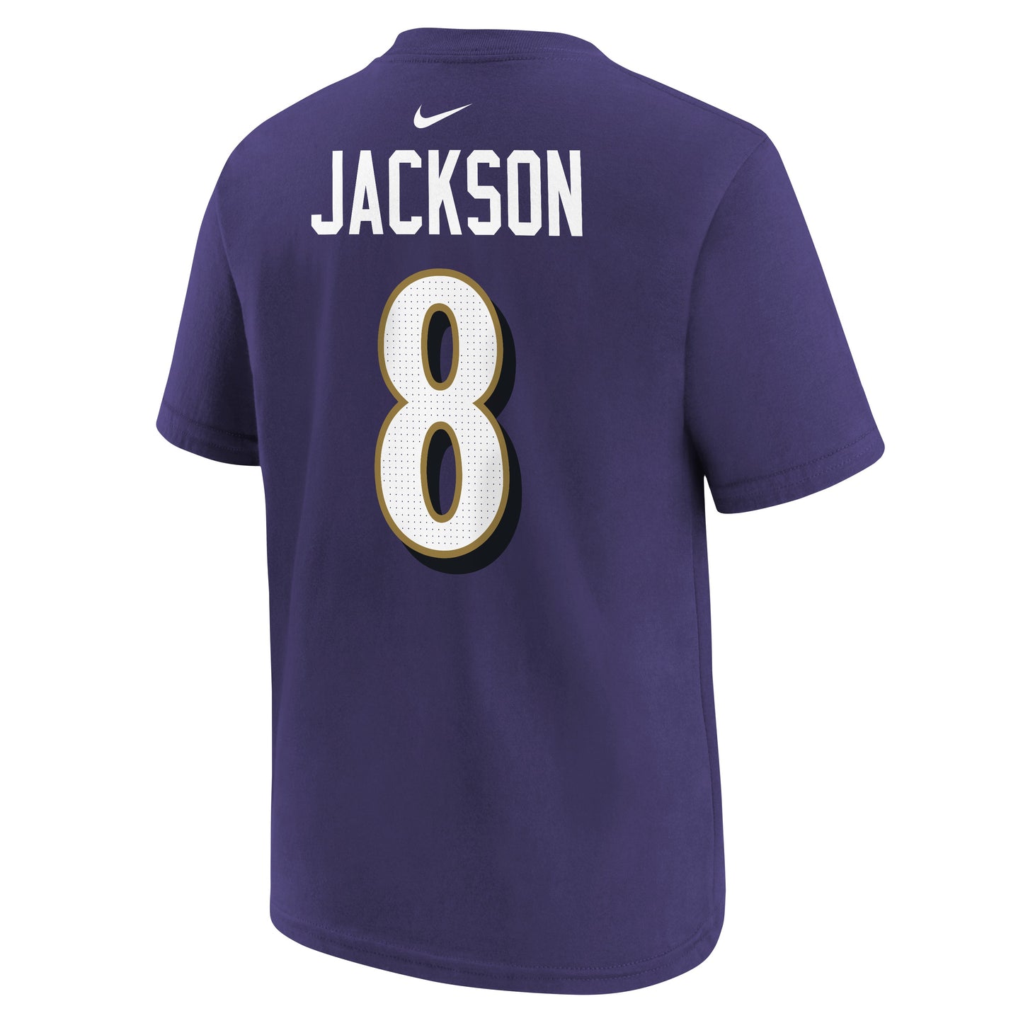 Youth Lamar Jackson Baltimore Ravens Nike Purple FUSE Name & Number T-Shirt