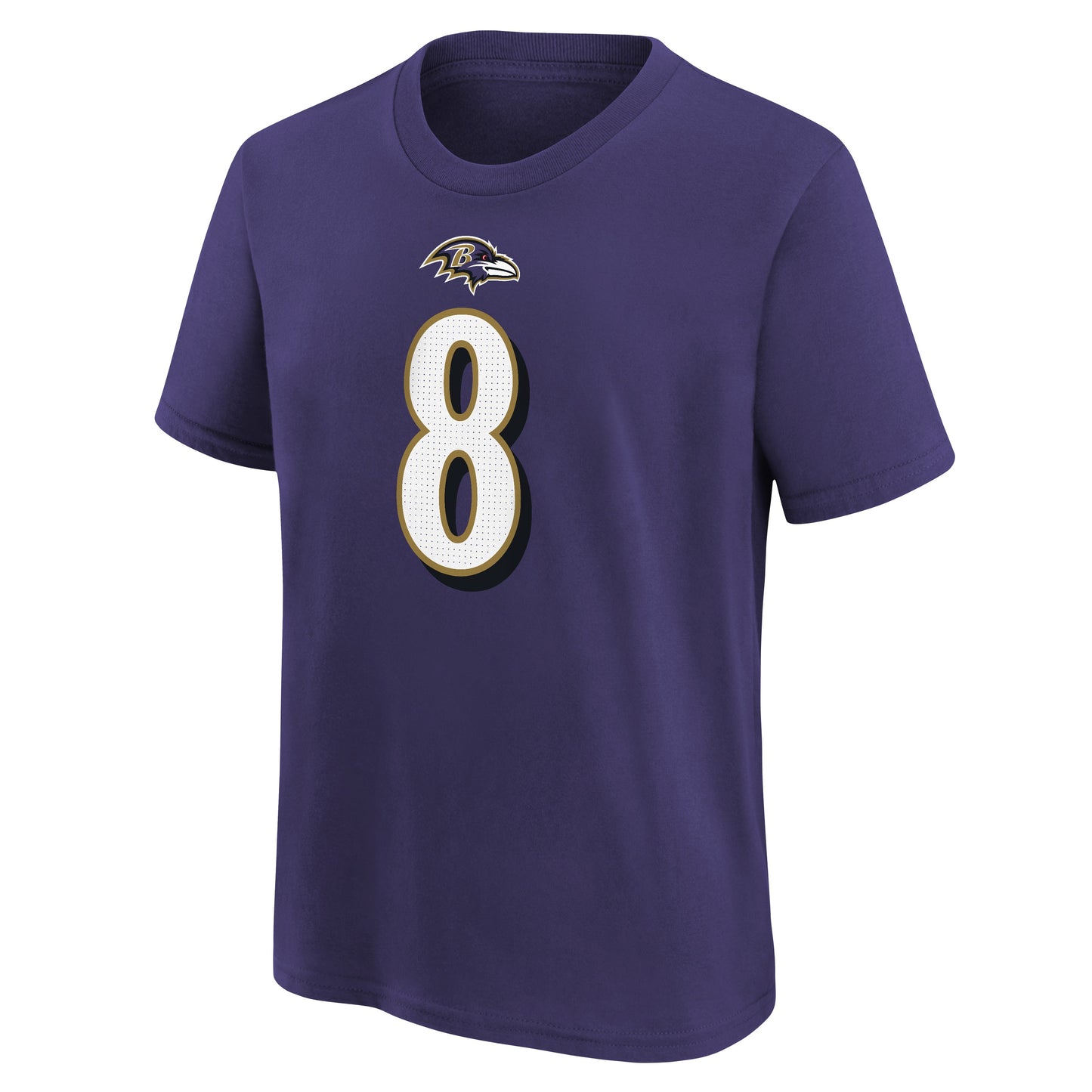 Youth Lamar Jackson Baltimore Ravens Nike Purple FUSE Name & Number T-Shirt