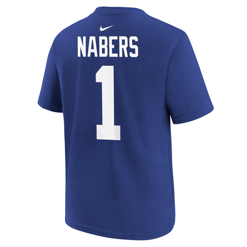 Youth Malik Nabers New York Giants Nike Royal FUSE Name and Number Tee - Pro Jersey Sports