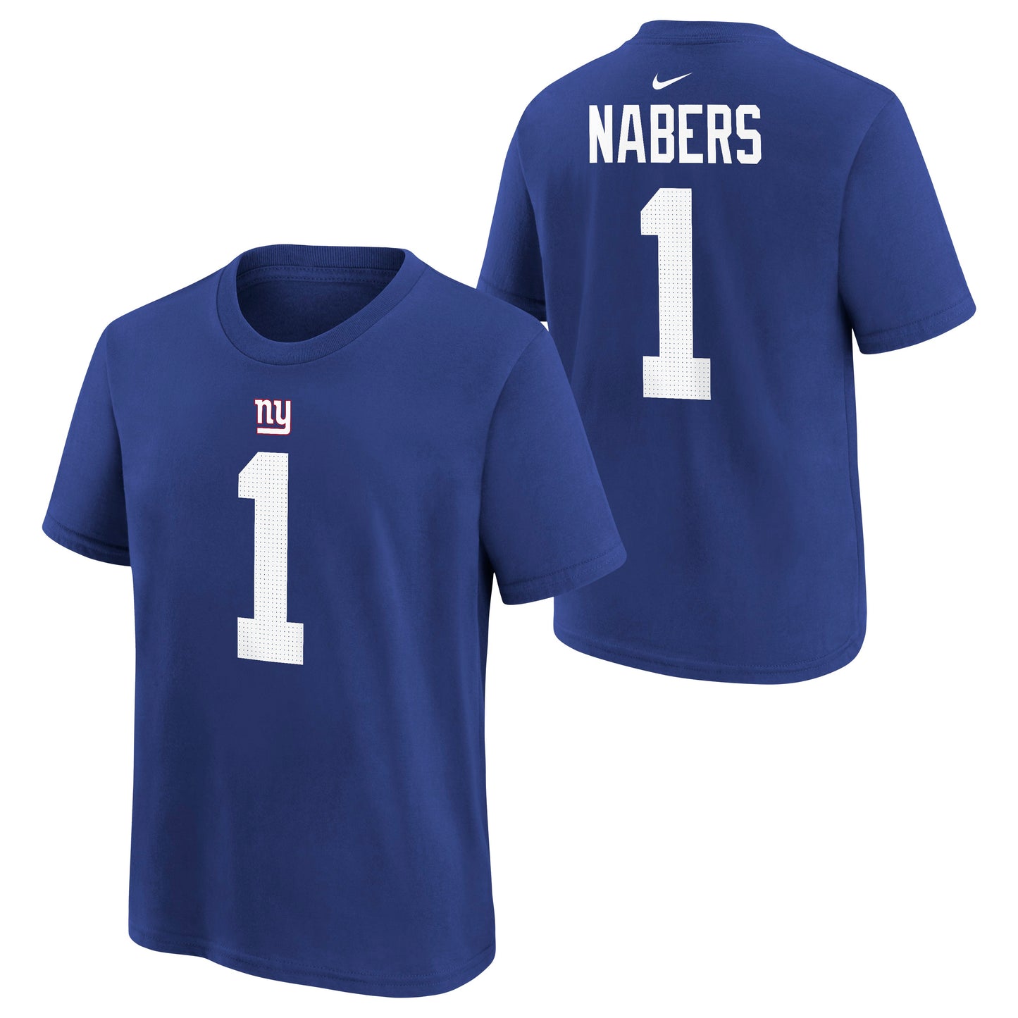 Youth Malik Nabers New York Giants Nike Royal FUSE Name and Number Tee - Pro Jersey Sports