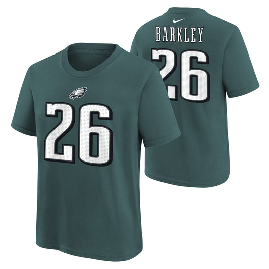 Youth Saquon Barkley Philadelphia Eagles Nike Green FUSE Name & Number T-Shirt