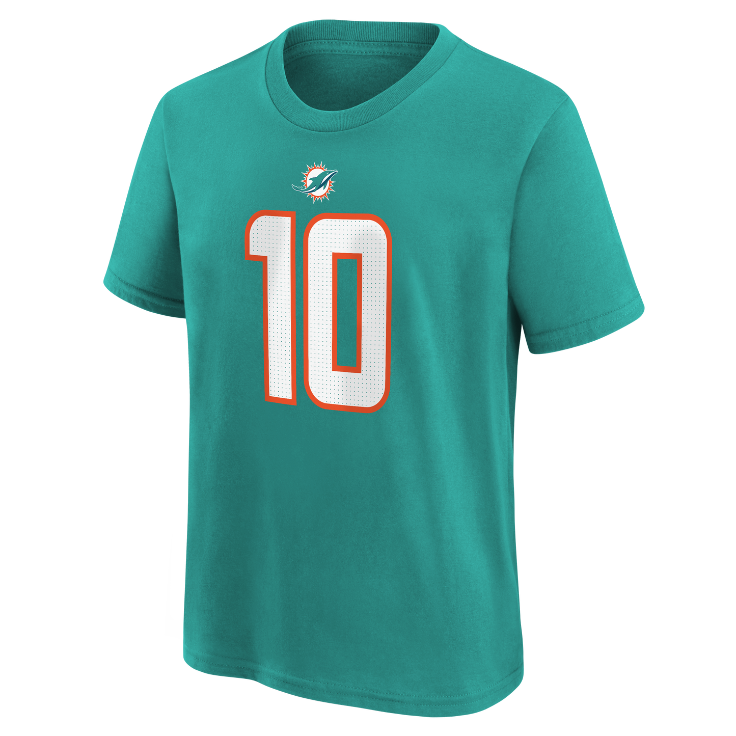 Kids Miami Dolphins Tyreek Hill Nike Aqua Player FUSE Child Name & Number T-Shirt