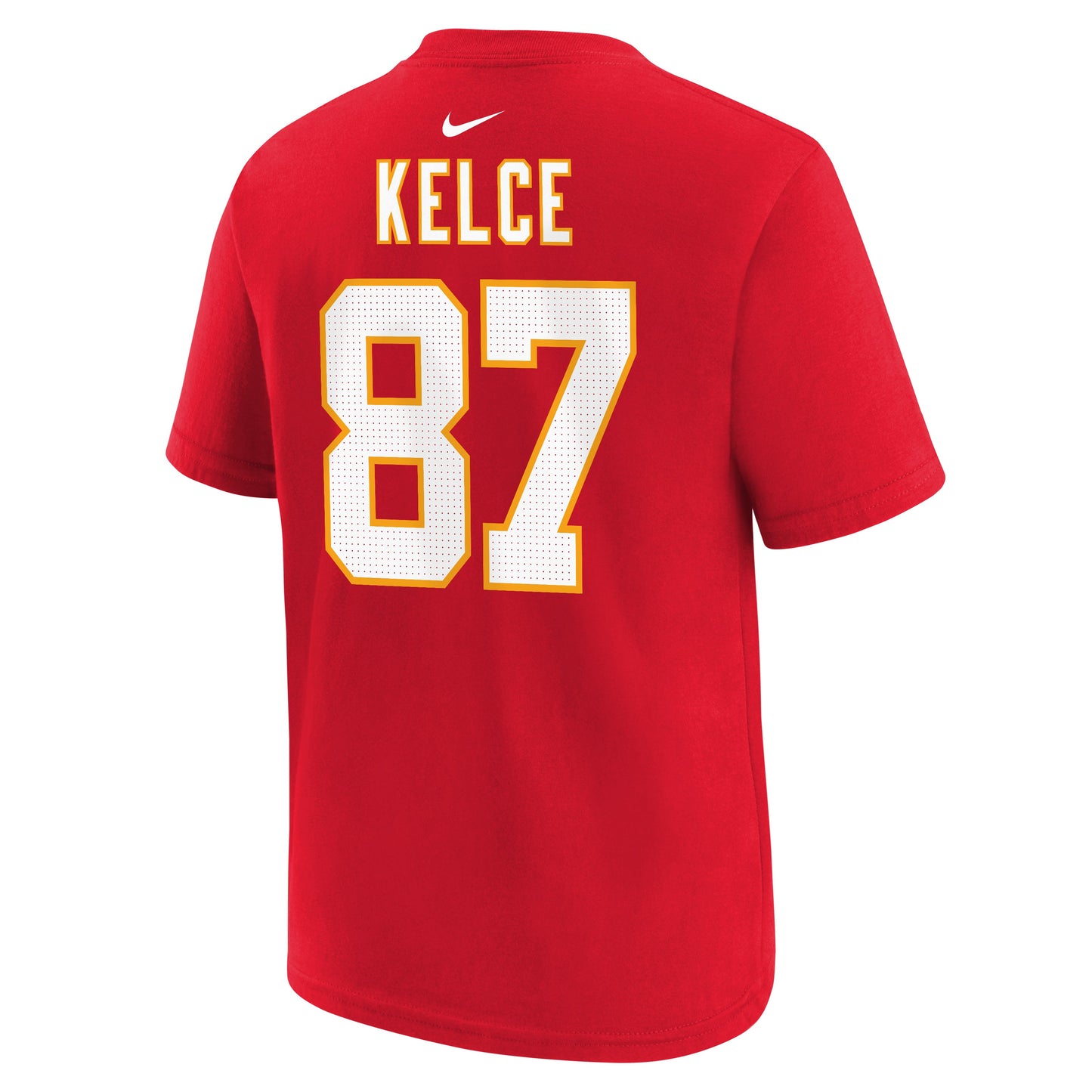 Youth Kansas City Chiefs Travis Kelce Nike Red FUSE Name & Number T-Shirt