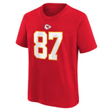 Youth Kansas City Chiefs Travis Kelce Nike Red FUSE Name & Number T-Shirt - Pro Jersey Sports