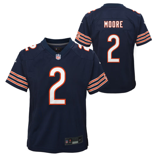 Youth D.J. Moore Chicago Bears Navy Nike Game Jersey