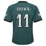 Youth AJ Brown Philadelphia Eagles Midnight Green Nike Game Jersey - Pro Jersey Sports