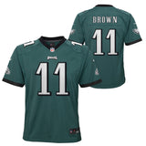 Youth AJ Brown Philadelphia Eagles Midnight Green Nike Game Jersey - Pro Jersey Sports