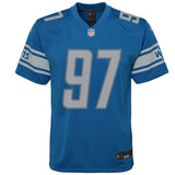 Youth Detroit Lions Aidan Hutchinson Nike Blue Game Jersey - Pro Jersey Sports