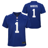 Youth Malik Nabers New York Giants Royal Blue Nike Game Jersey - Pro Jersey Sports