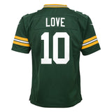 Youth Green Bay Packers Jordan Love Nike Green Game Jersey - Pro Jersey Sports