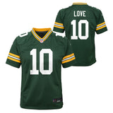 Youth Green Bay Packers Jordan Love Nike Green Game Jersey - Pro Jersey Sports