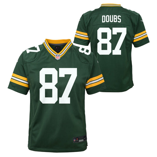 Youth Green Bay Packers Romeo Doubs Nike Green Game Jersey