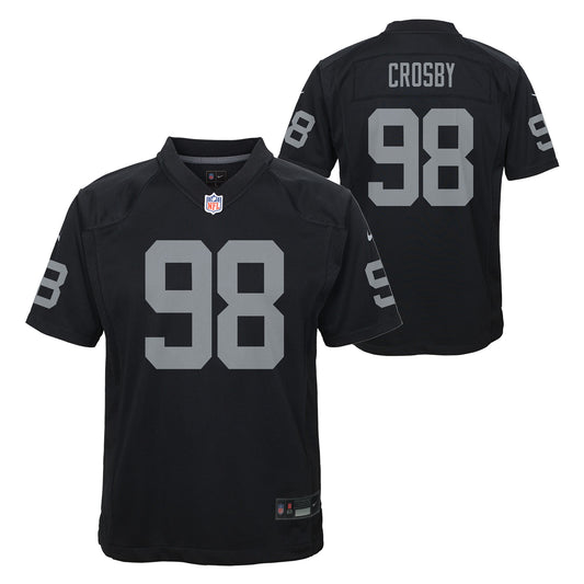 Youth Maxx Crosby Las Vegas Raiders Black Nike Game Jersey - Pro Jersey Sports