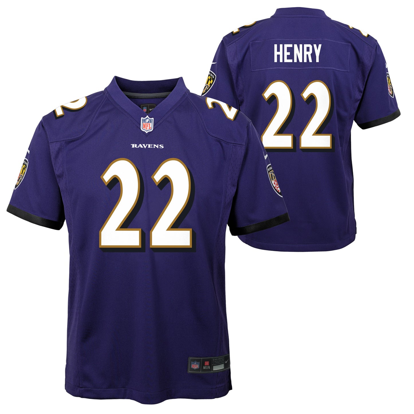 Youth Derrick Henry Baltimore Ravens Nike Purple Game Jersey