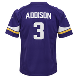 Youth Jordan Addison Minnesota Vikings Purple Nike Game Jersey - Pro Jersey Sports
