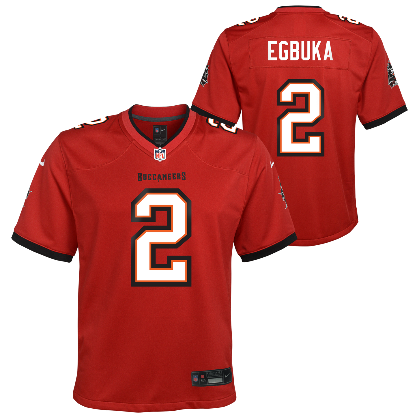 Youth Tampa Bay Buccaneers Emeka Egbuka Nike Red Nike Game Jersey