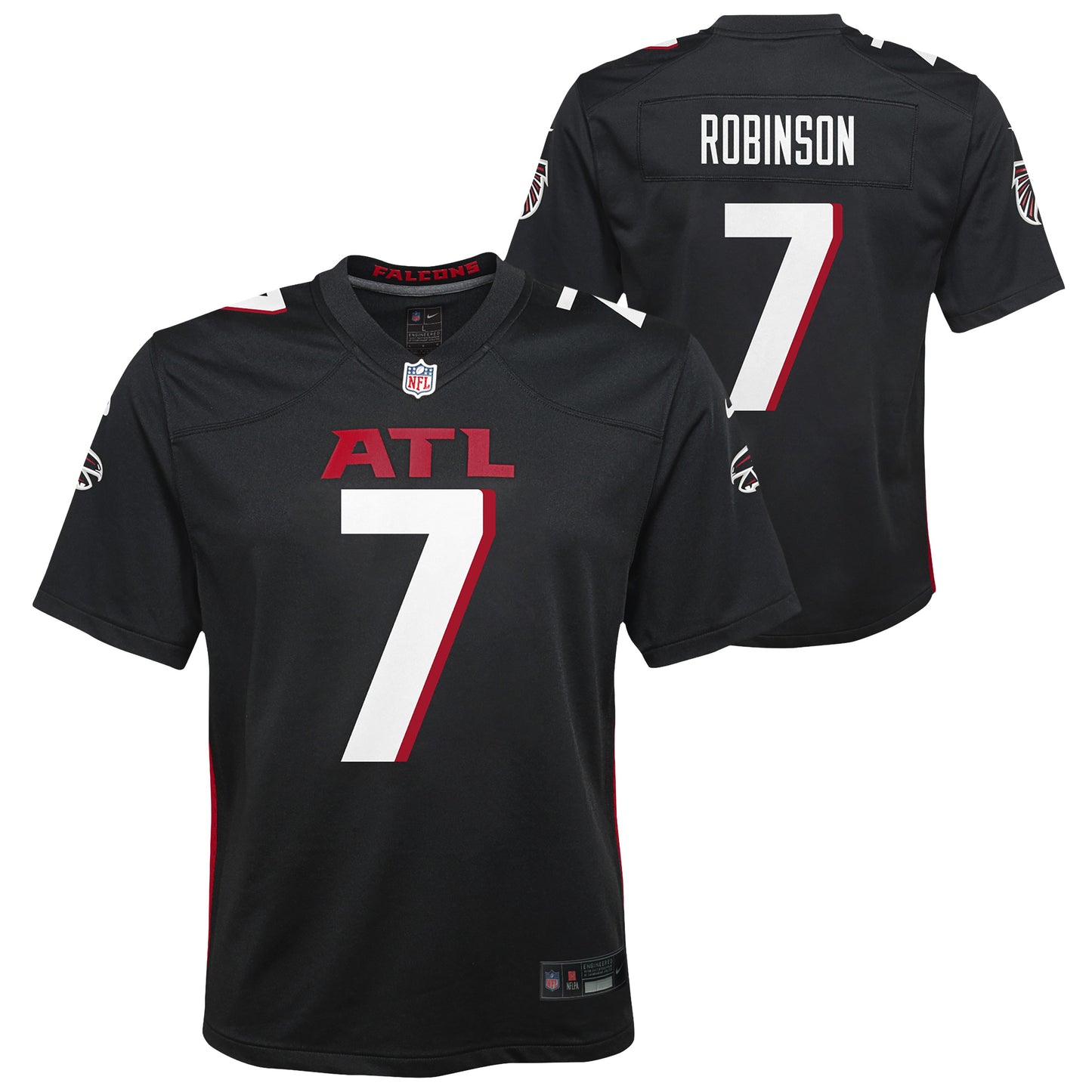 Youth Bijan Robinson Atlanta Falcons Nike Black Game Replica Jersey