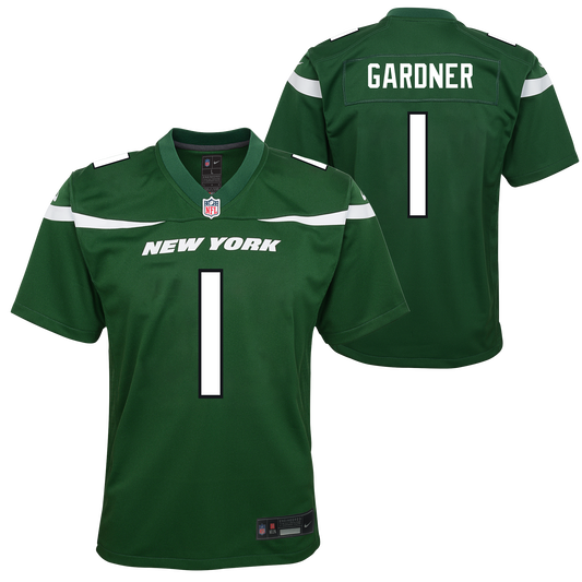 Youth Sauce Gardner New York Jets Nike Green Game Replica Jersey