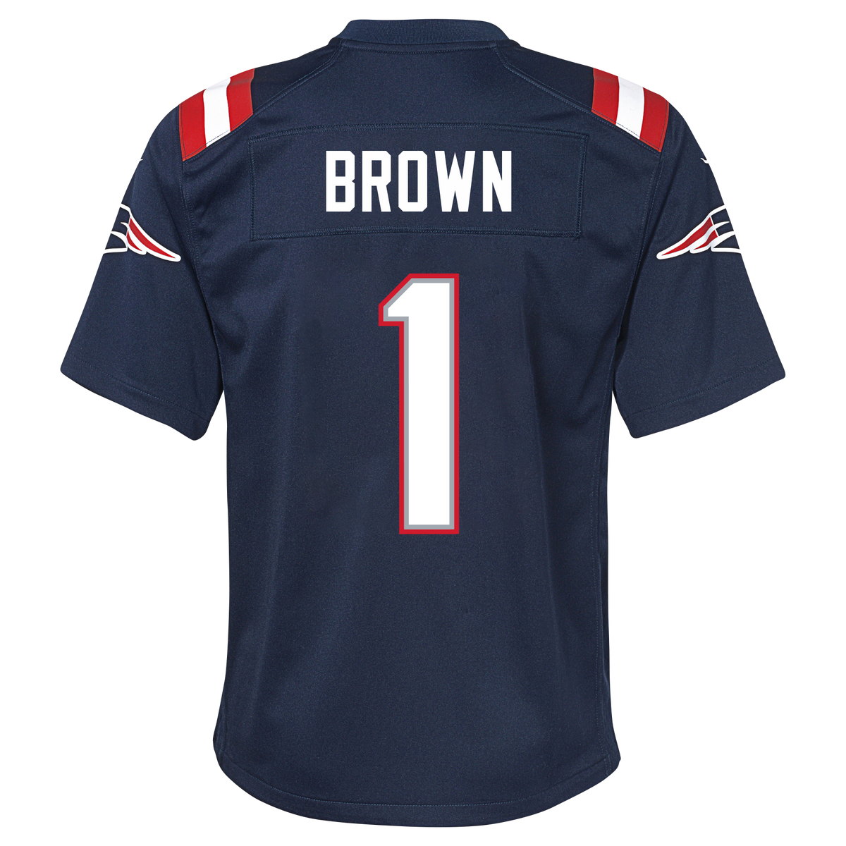 Youth AJ Brown New England Patriots Nike Navy Game Jersey