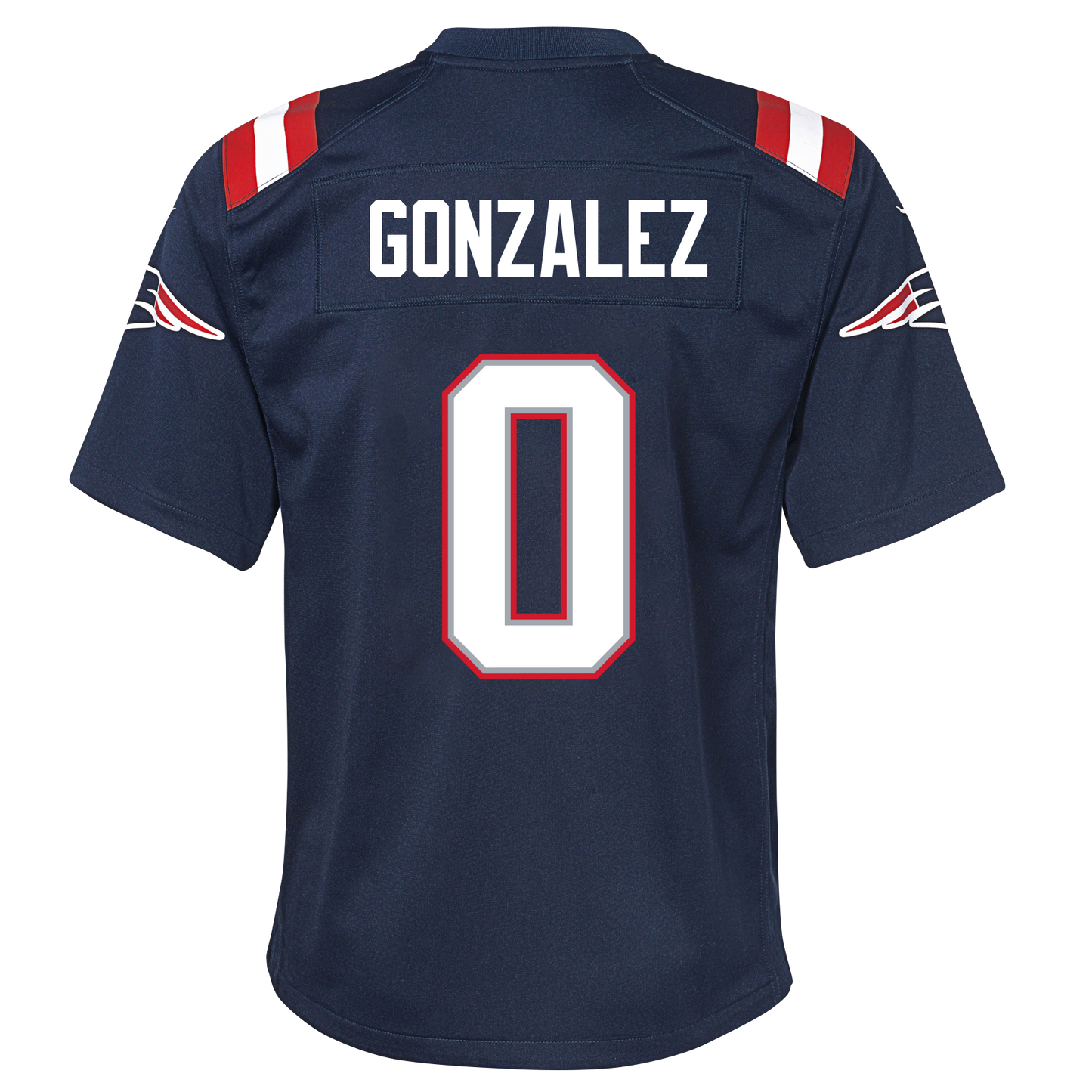 Youth Christian Gonzalez New England Patriots Nike Navy Game Jersey