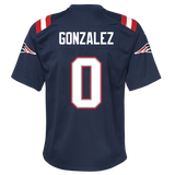 Youth Christian Gonzalez New England Patriots Nike Navy Game Jersey - Pro Jersey Sports