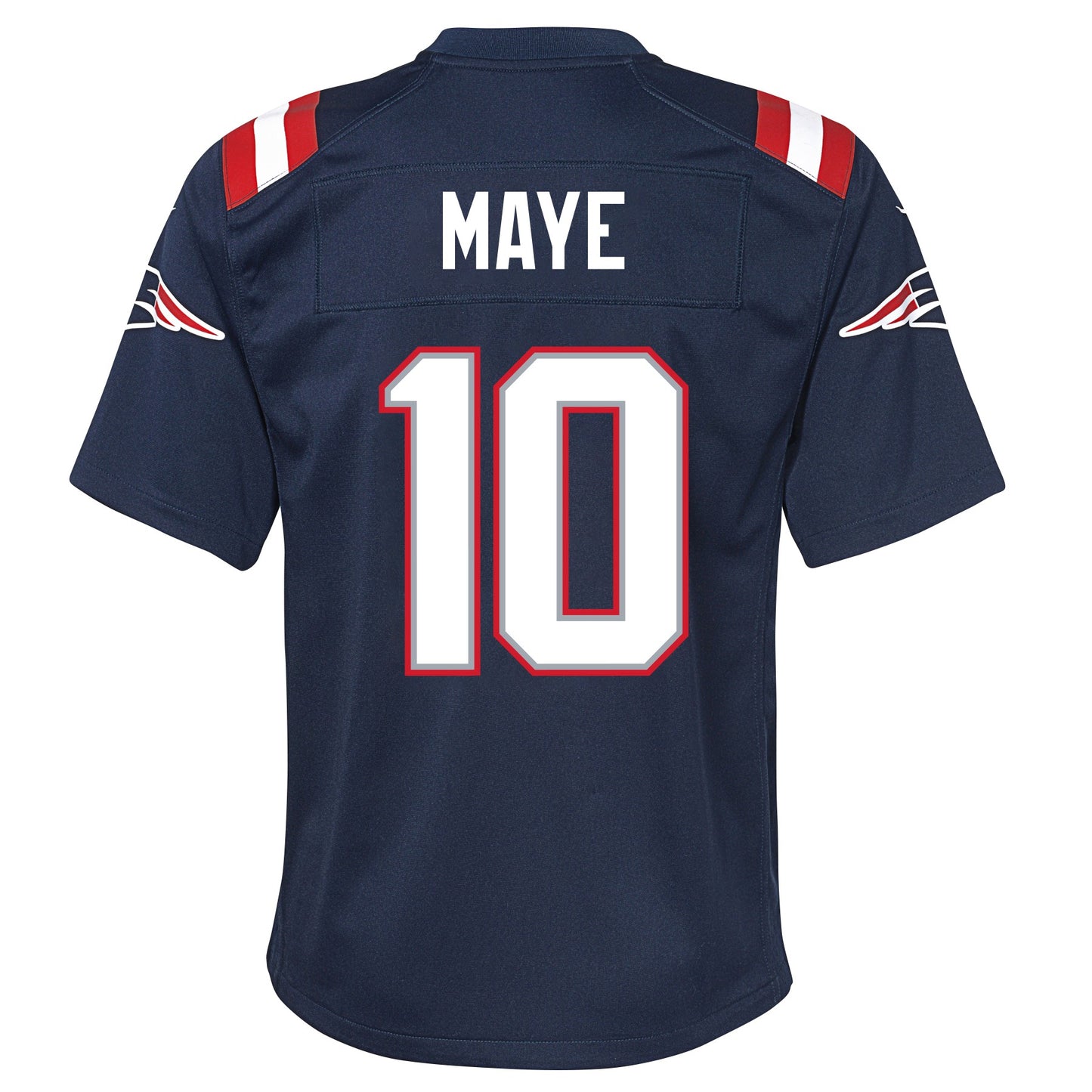 Youth Drake Maye New England Patriots Nike Navy Game Jersey