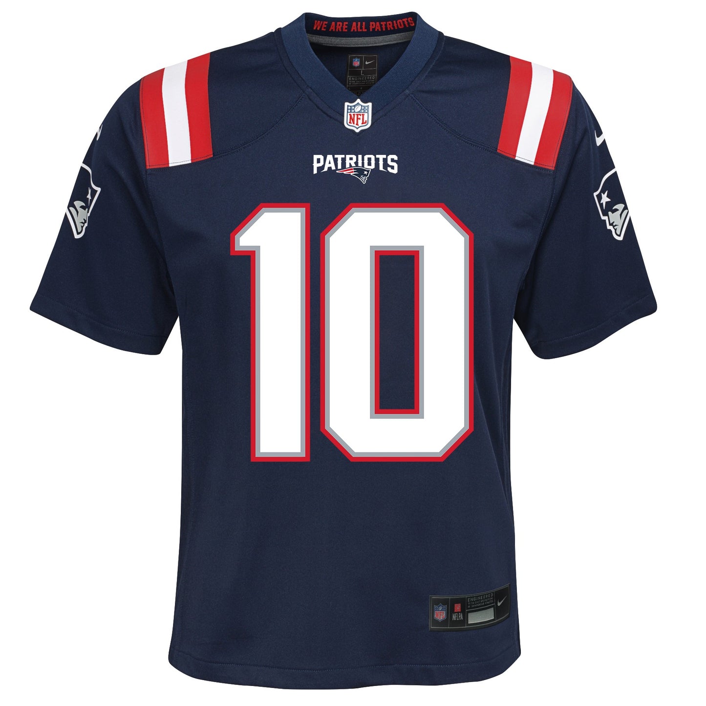 Youth Drake Maye New England Patriots Nike Navy Game Jersey